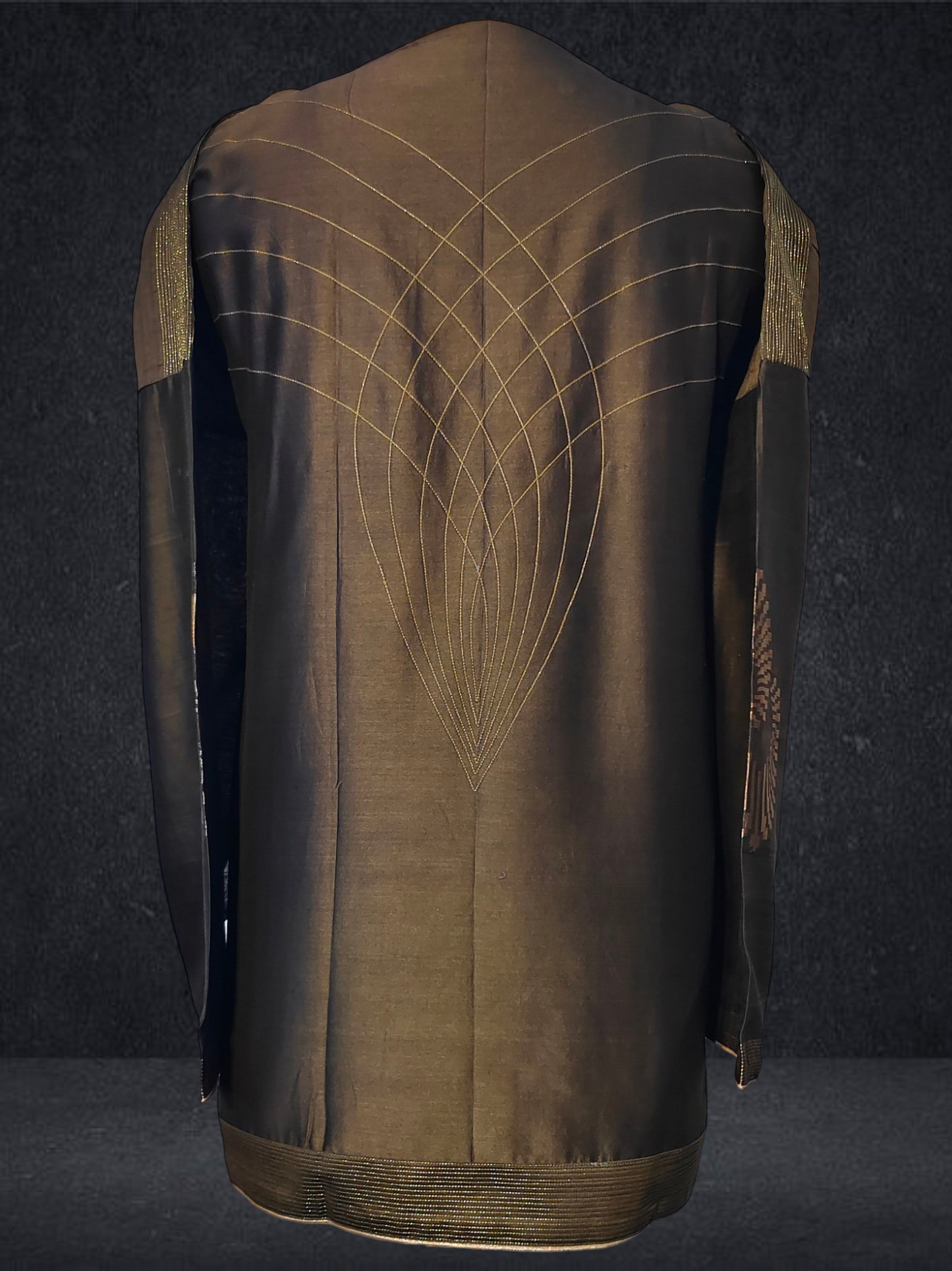 Semi Stitched Chanderi Zariwoven Short Tunic VISHAL KAPUR STUDIO