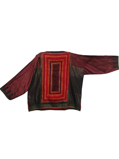 Semi Stitched Chanderi Ajrakh Short Tunic
