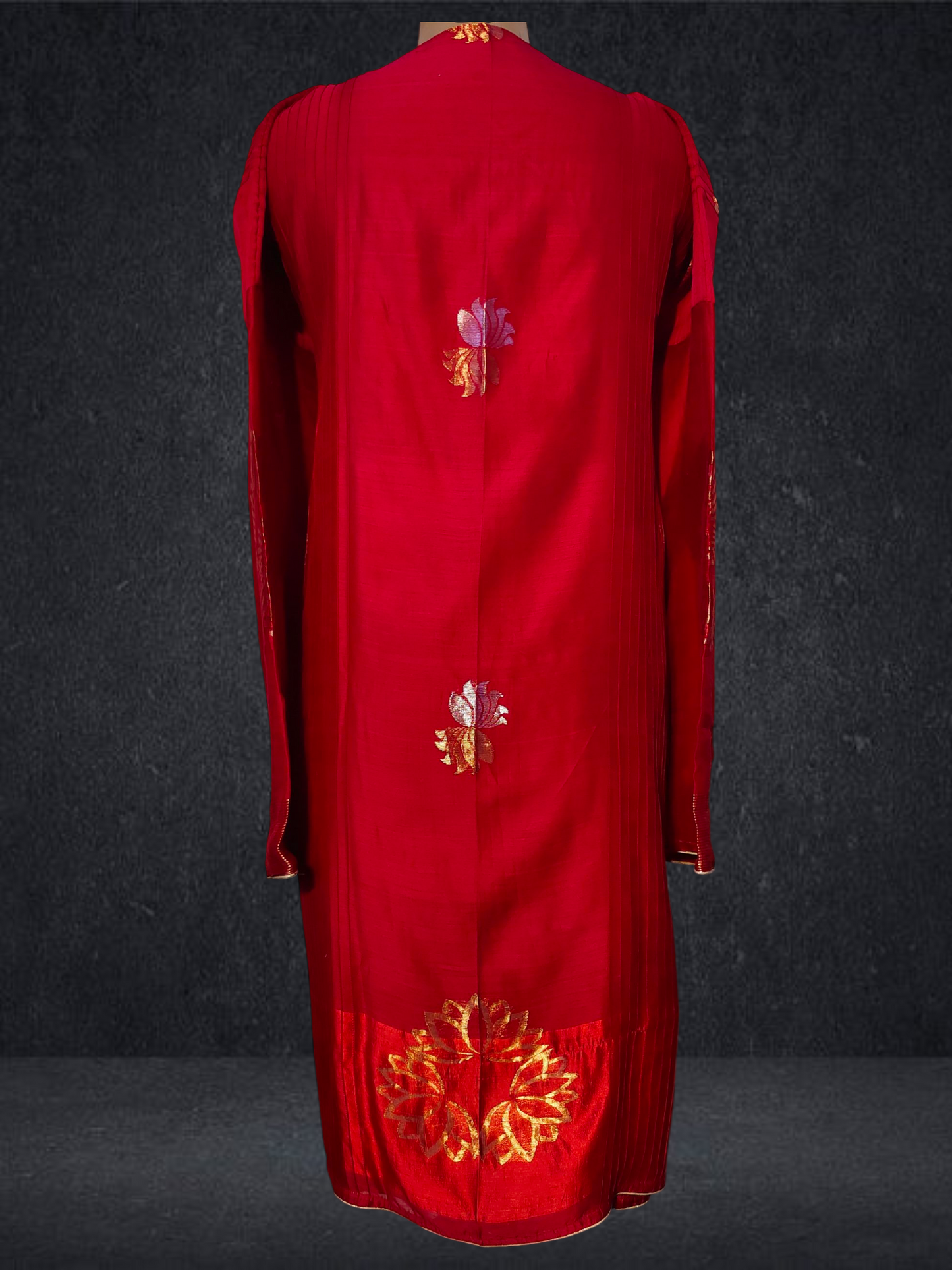 Semi Stitched Formal chanderi Kurta