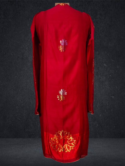 Semi Stitched Formal chanderi Kurta