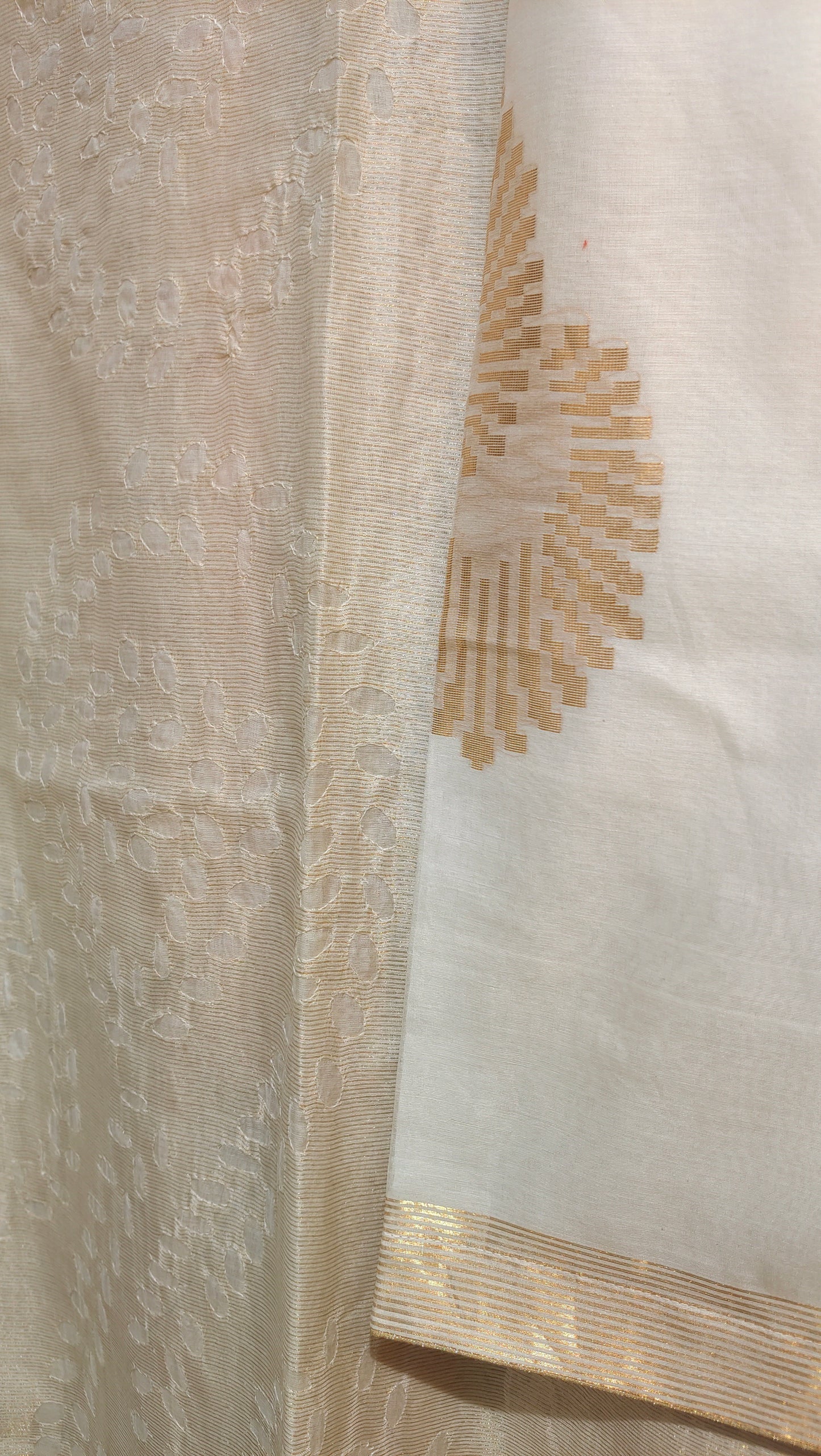 Semi Stitched Chanderi Formal Suitset