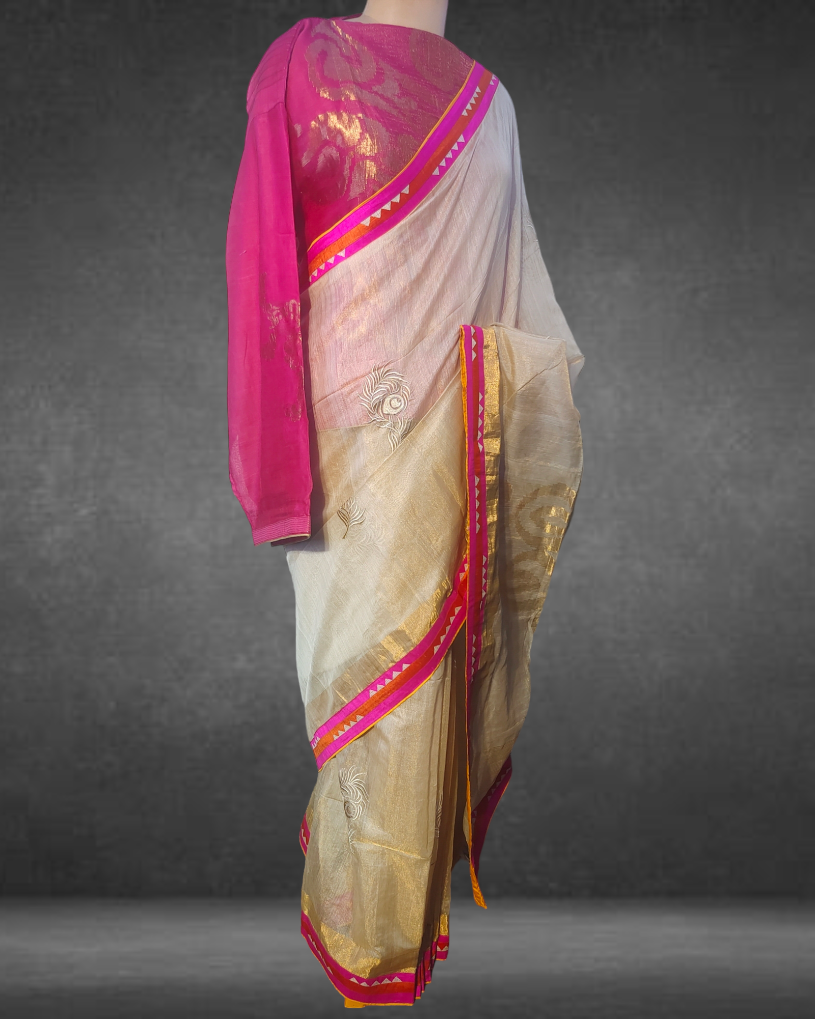 Formal Chanderi Tissue Saree(VKSR05MAY03) VISHAL KAPUR STUDIO