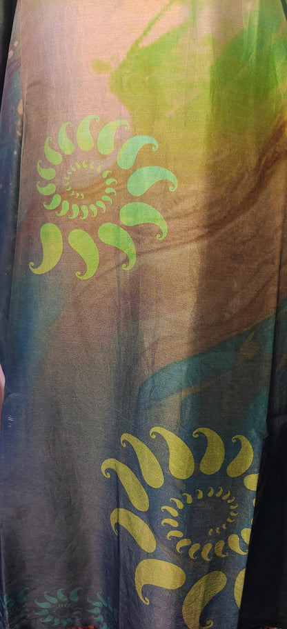 Stitched Chanderi Digital Printed Kaftan VISHAL KAPUR STUDIO