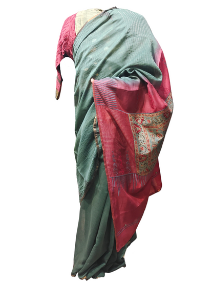 Chanderi Silk Ajrakh Saree