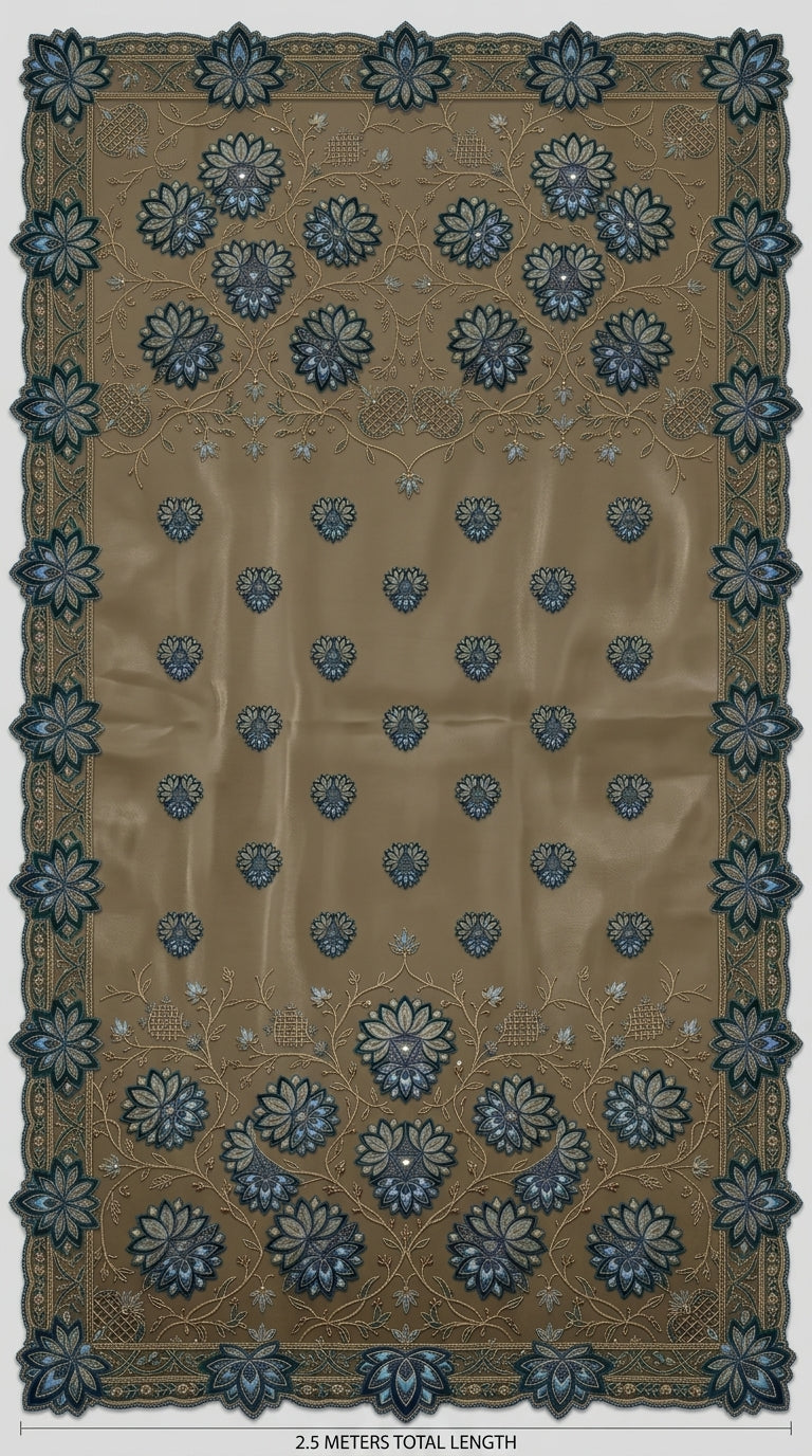 Customised Chanderi Embroidered set