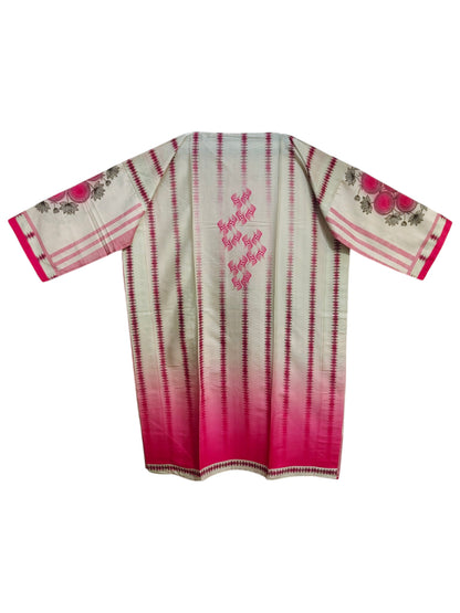 Semi Stitched Chanderi Casual Suitset