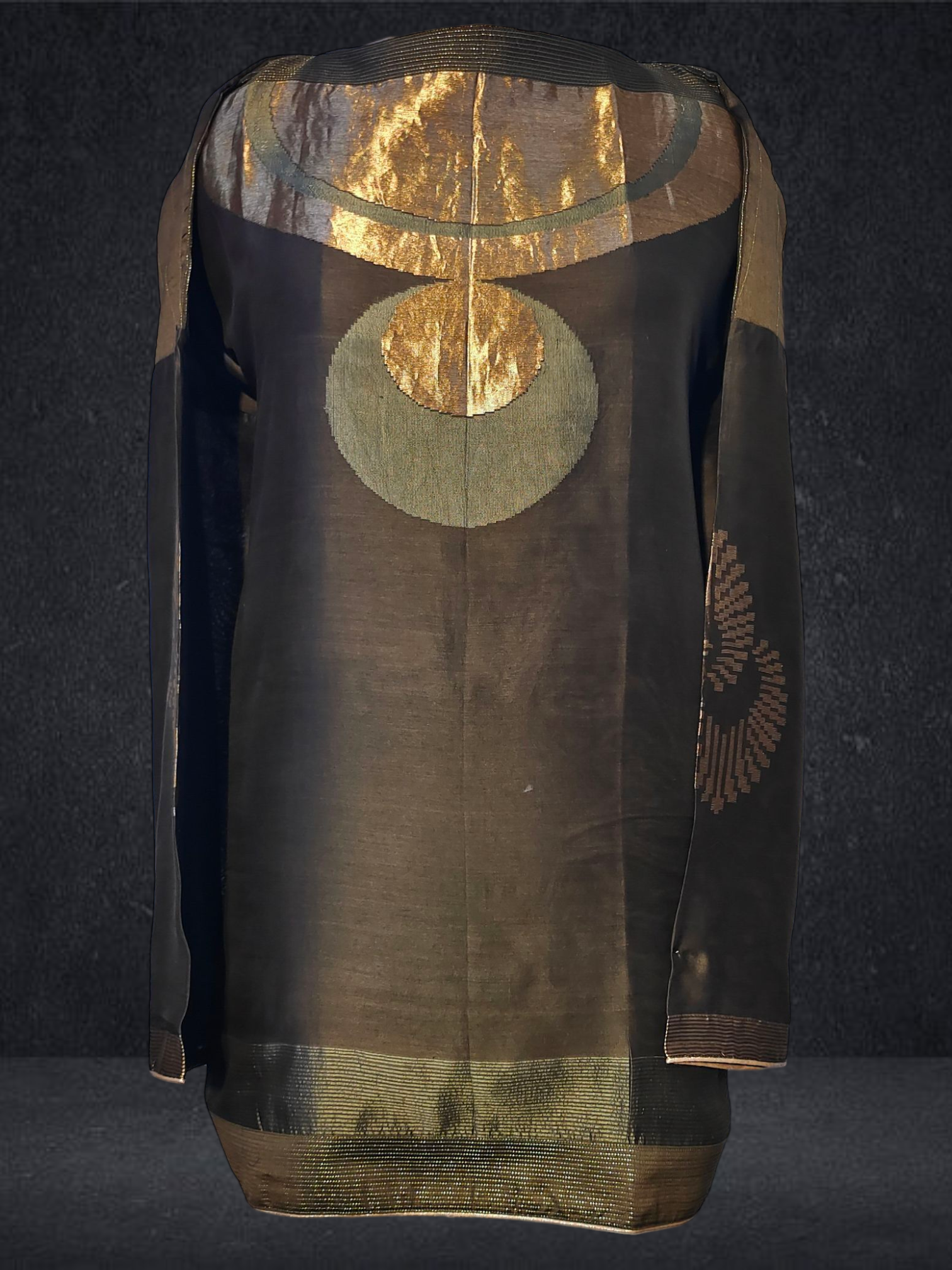 Semi Stitched Chanderi Zariwoven Short Tunic VISHAL KAPUR STUDIO
