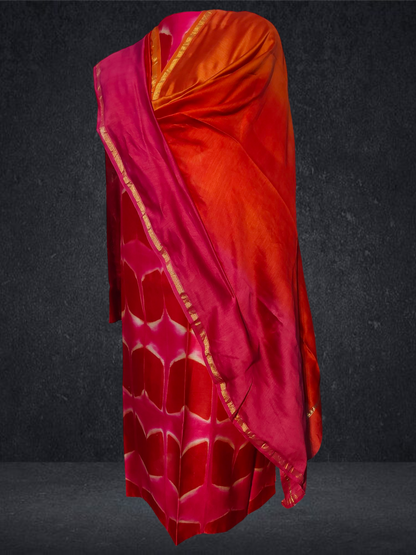 Semi Stitched Chanderi Casual Suitset