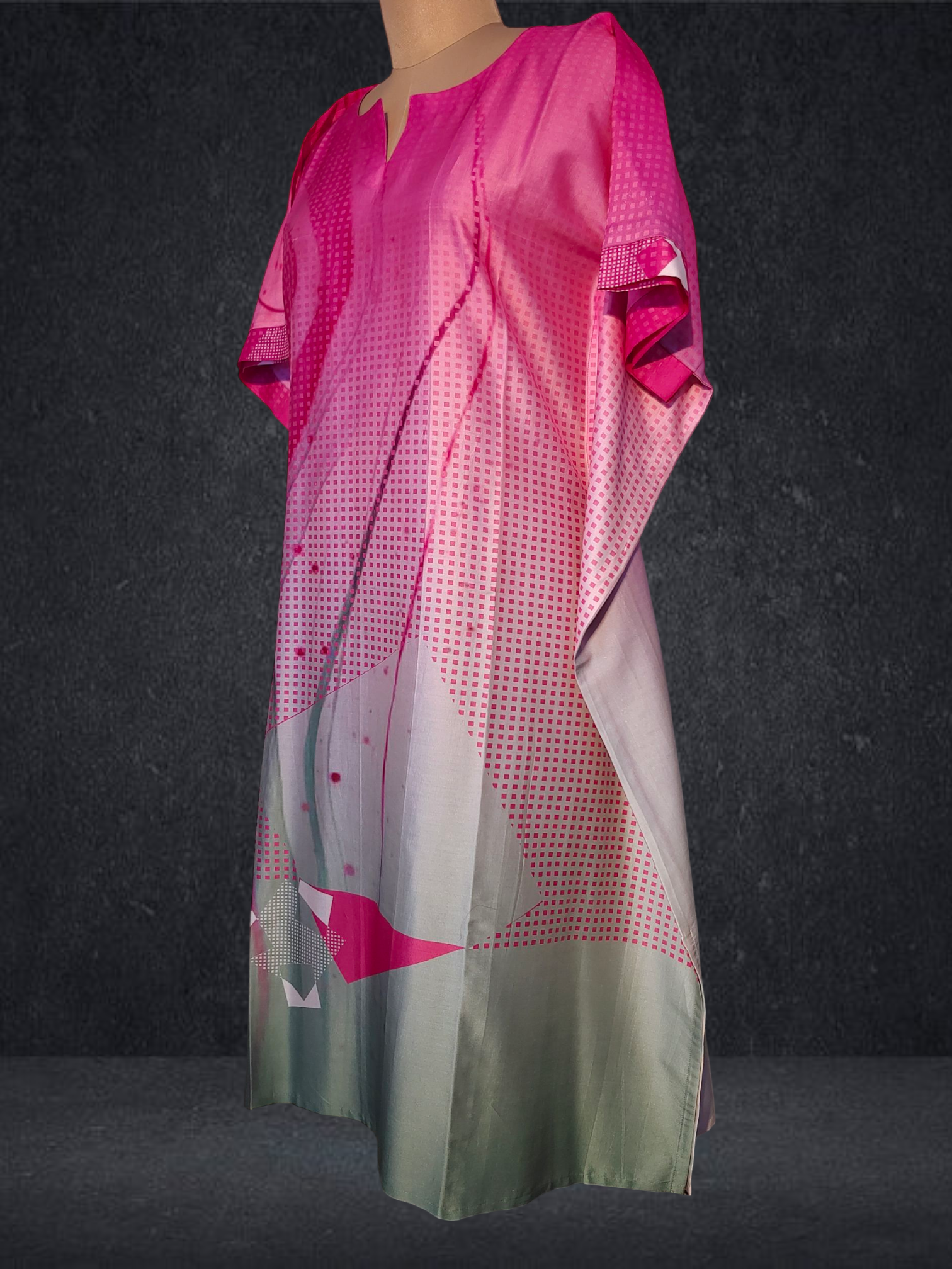 Stitched Chanderi Digital Printed Kaftan VISHAL KAPUR STUDIO