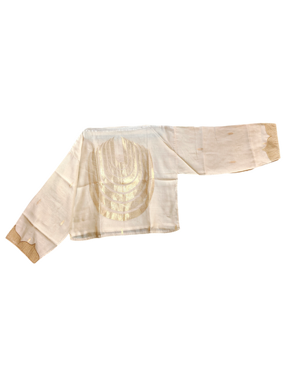 Formal silk linen embroidered Saree