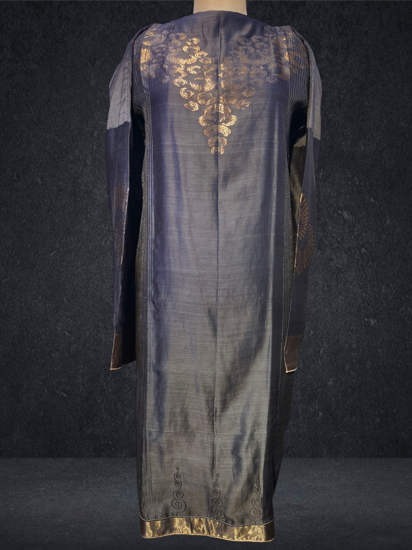 Semi Stitched Formal chanderi Suitset