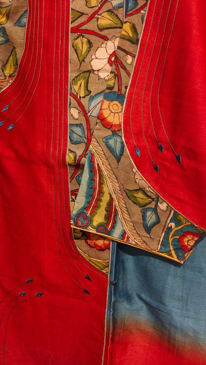 Semi Stitched Chanderi Formal Kurta VISHAL KAPUR