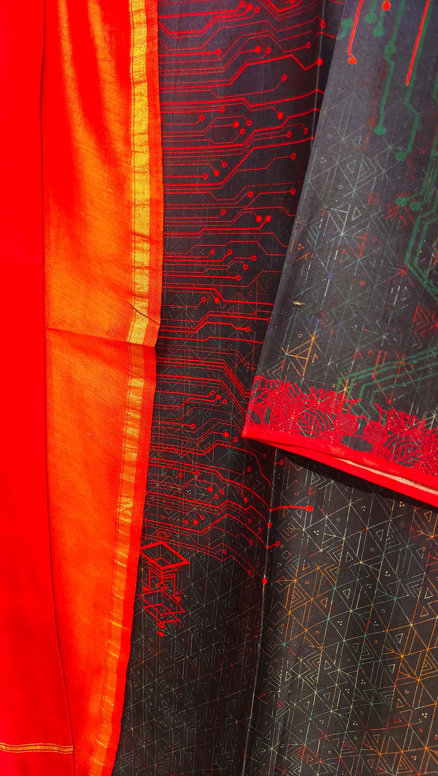 Semi Stitched Chanderi Casual Suitset