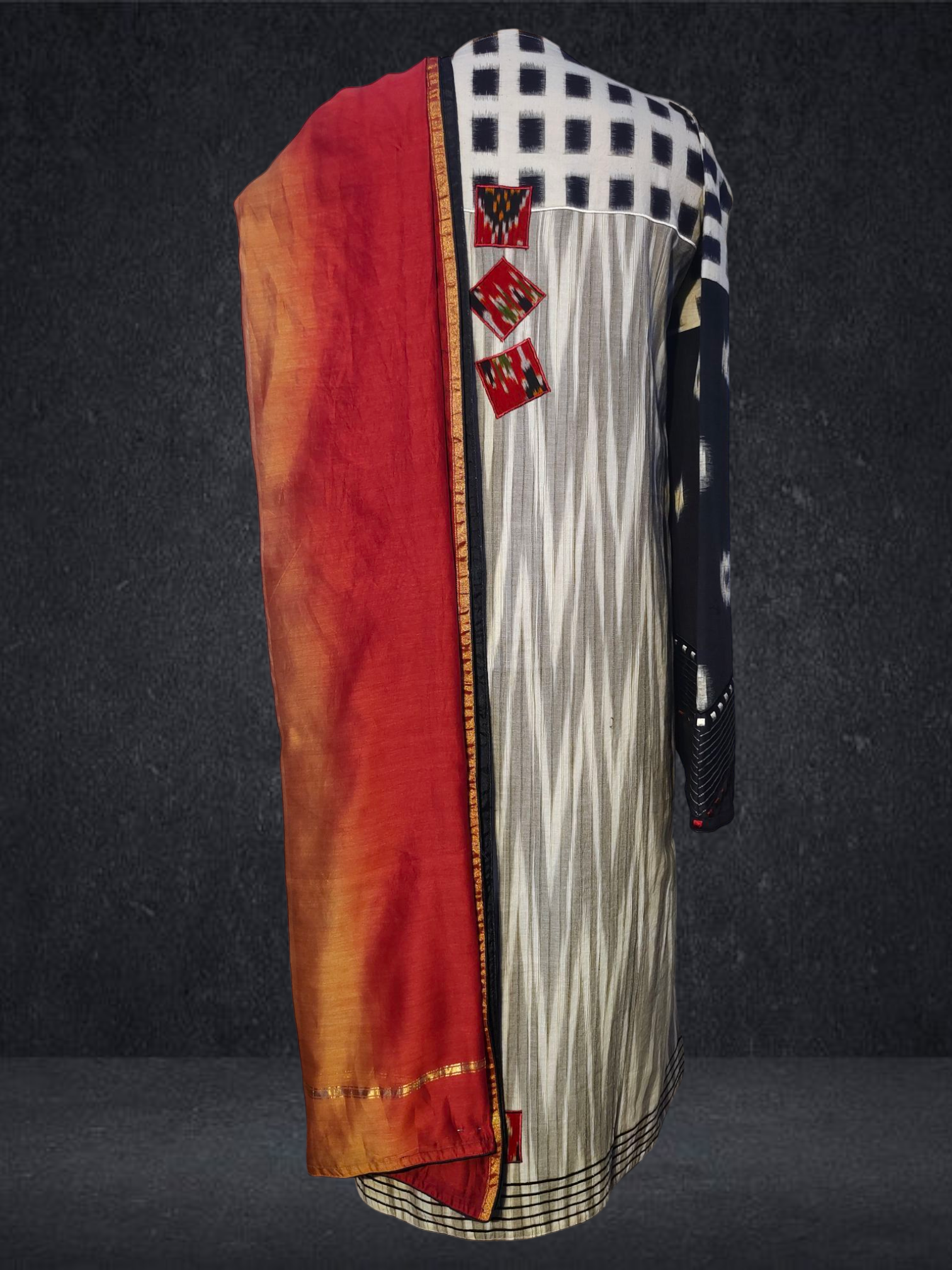 Semi Stitched Cotton Kurta VISHAL KAPUR