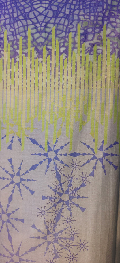 Semi Stitched Chanderi Printed kurta