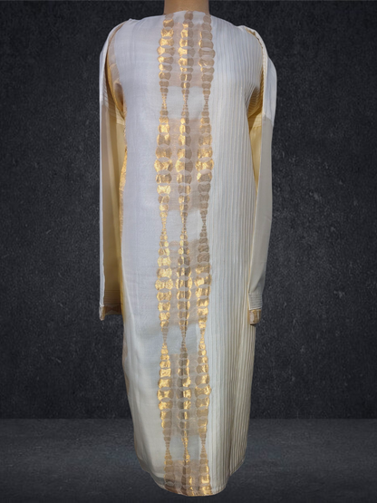 Semi Stitched Formal chanderi Kurta