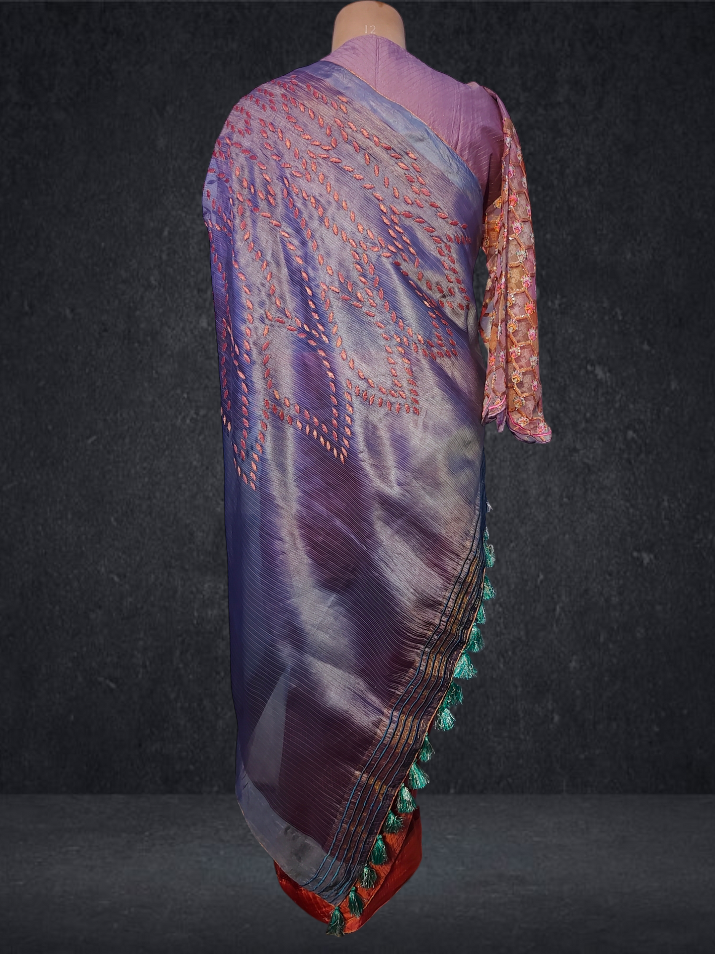 Formal Silk Tissue Applique Saree