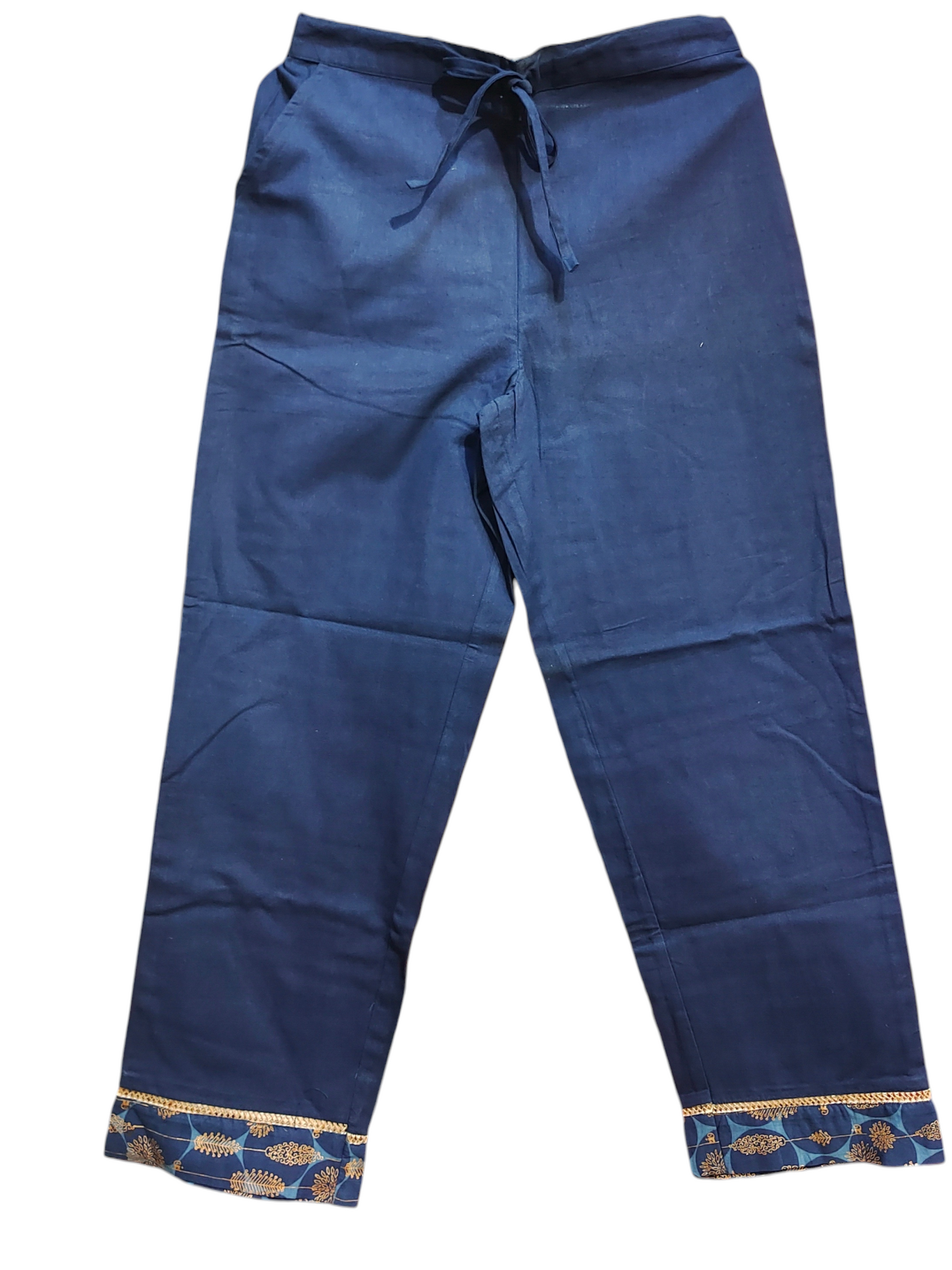 Semi Stitched Cotton Indigo blockprinted coordset