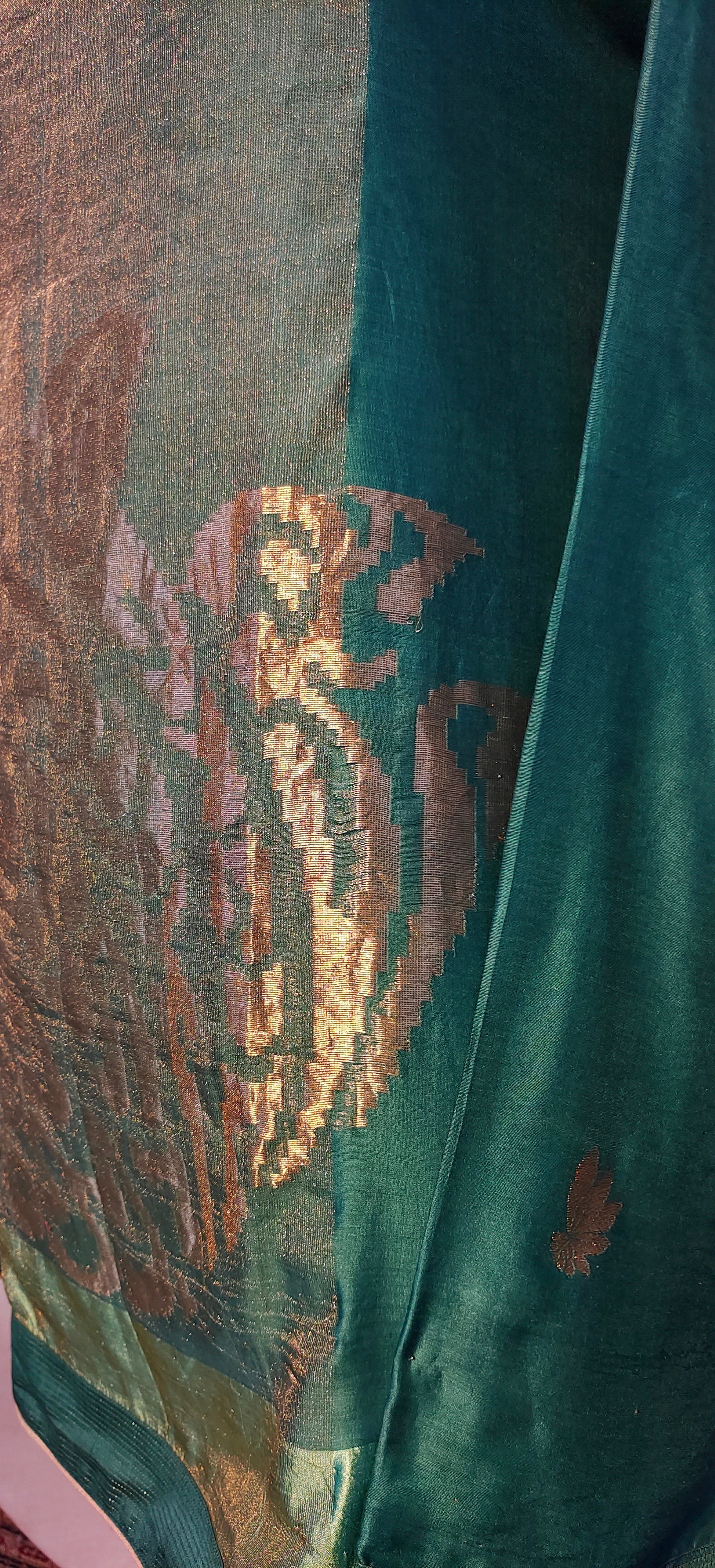 Semi Stitched Chanderi Zariwoven Short Tunic VISHAL KAPUR STUDIO