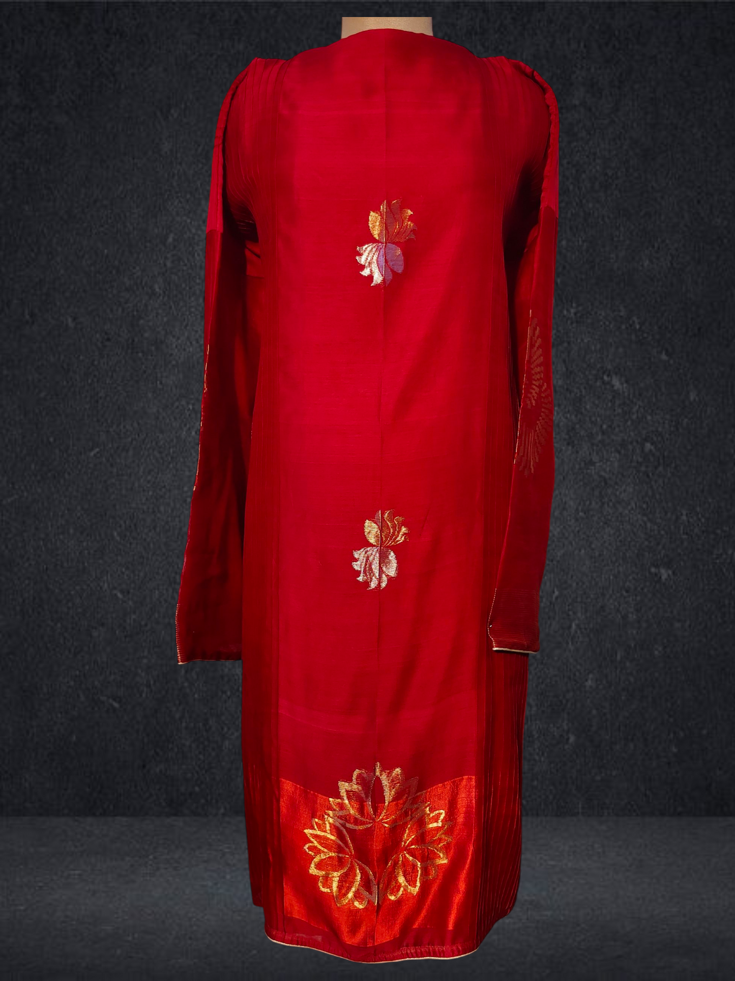 Semi Stitched Formal chanderi Kurta