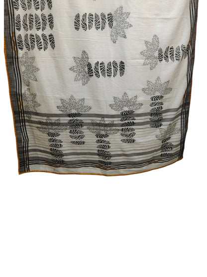 Cotton Casual Block Printed Saree