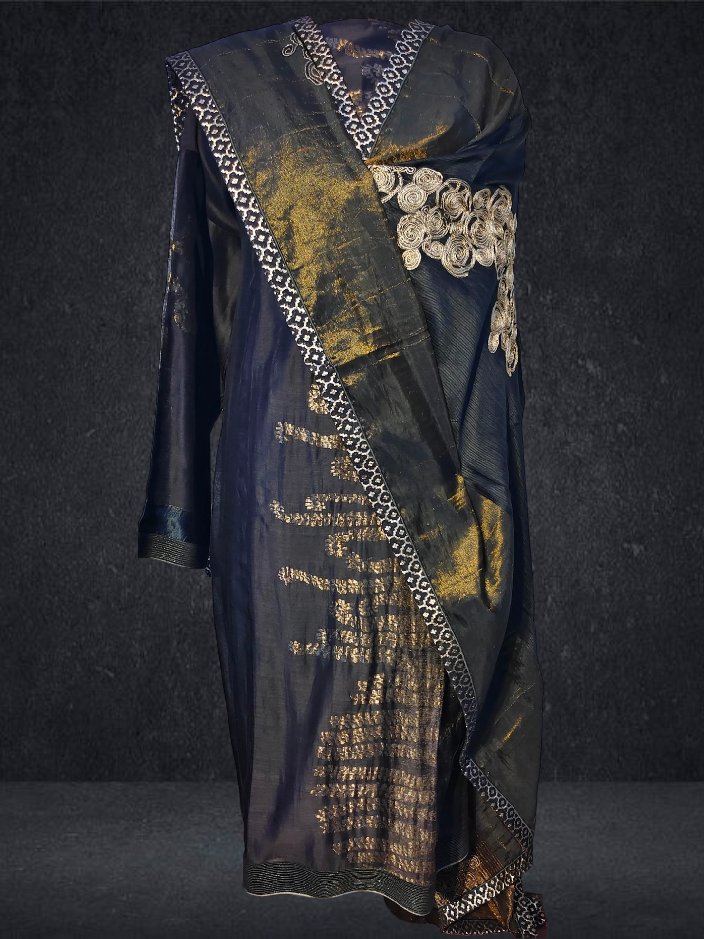 Semi Stitched Chanderi formal Suitset