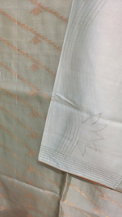 Semi Stitched Chanderi  Formal kurta