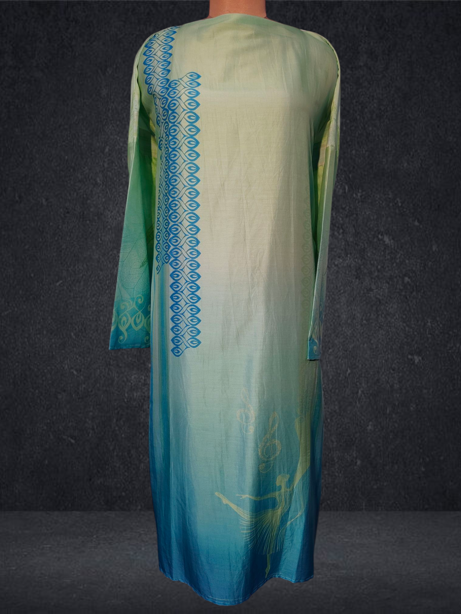 Semi Stitched Chanderi kurta VISHAL KAPUR