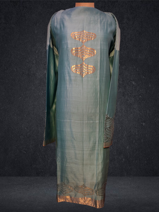 Semi Stitched Formal chanderi Kurta