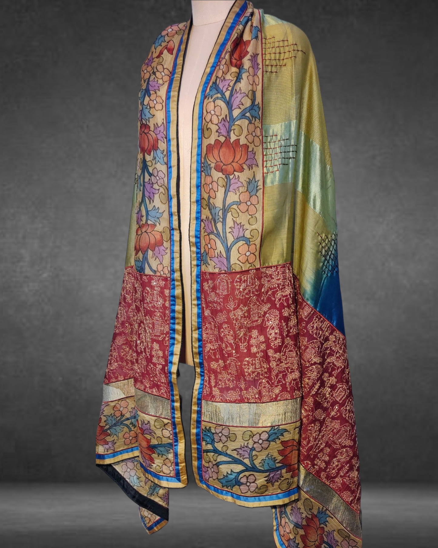 Semi Stitched Formal Chanderi Dupatta VISHAL KAPUR