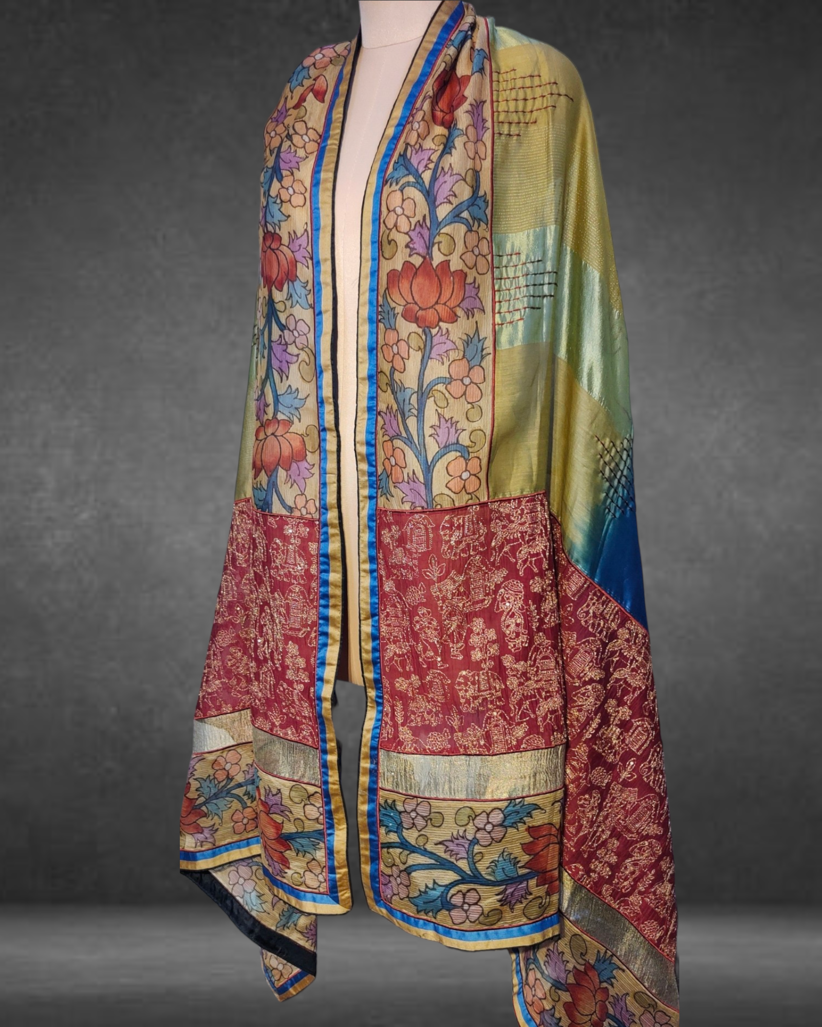 Semi Stitched Formal Chanderi Dupatta VISHAL KAPUR