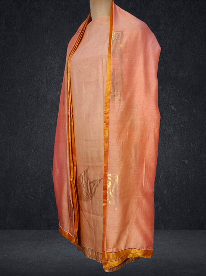 Semi Stitched Formal chanderi Suitset