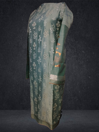 Semi Stitched Formal chanderi Suitset