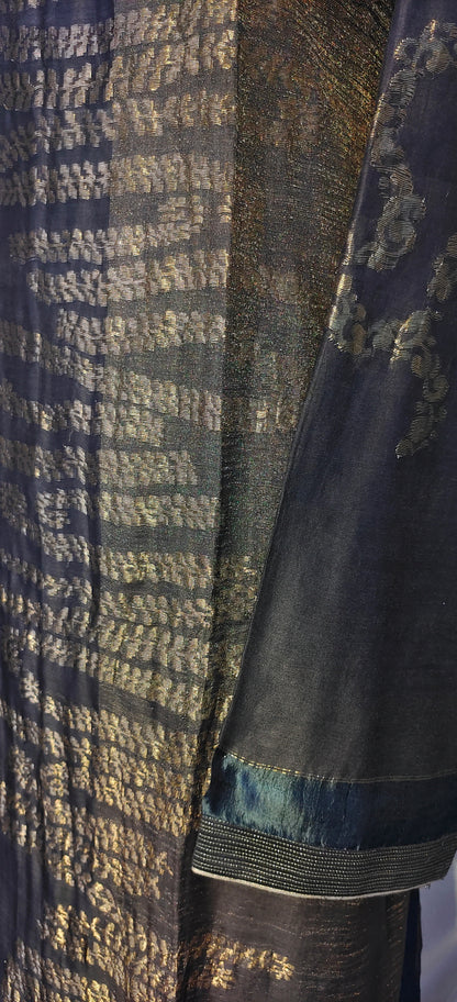 Semistitched Kurta Zari Woven With Kalamkari Dupatta Formal Suitset VISHAL KAPUR STUDIO