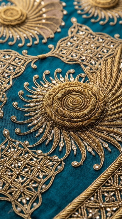 Customised Chanderi Embroidered set