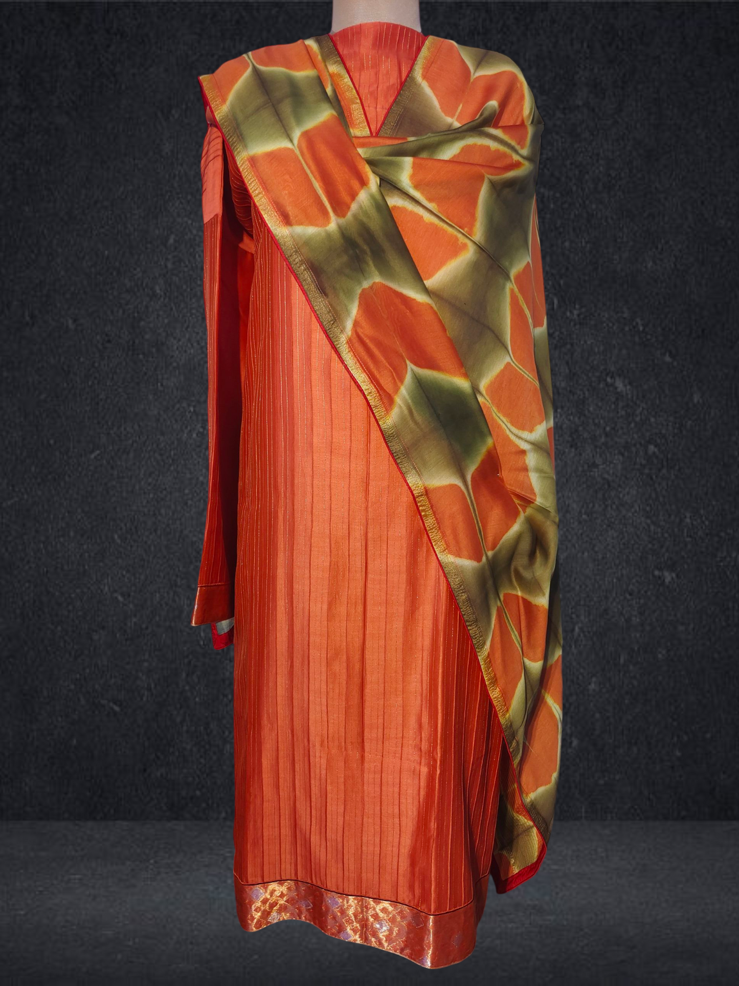 Semi Stitched Formal chanderi Suitset VISHAL KAPUR
