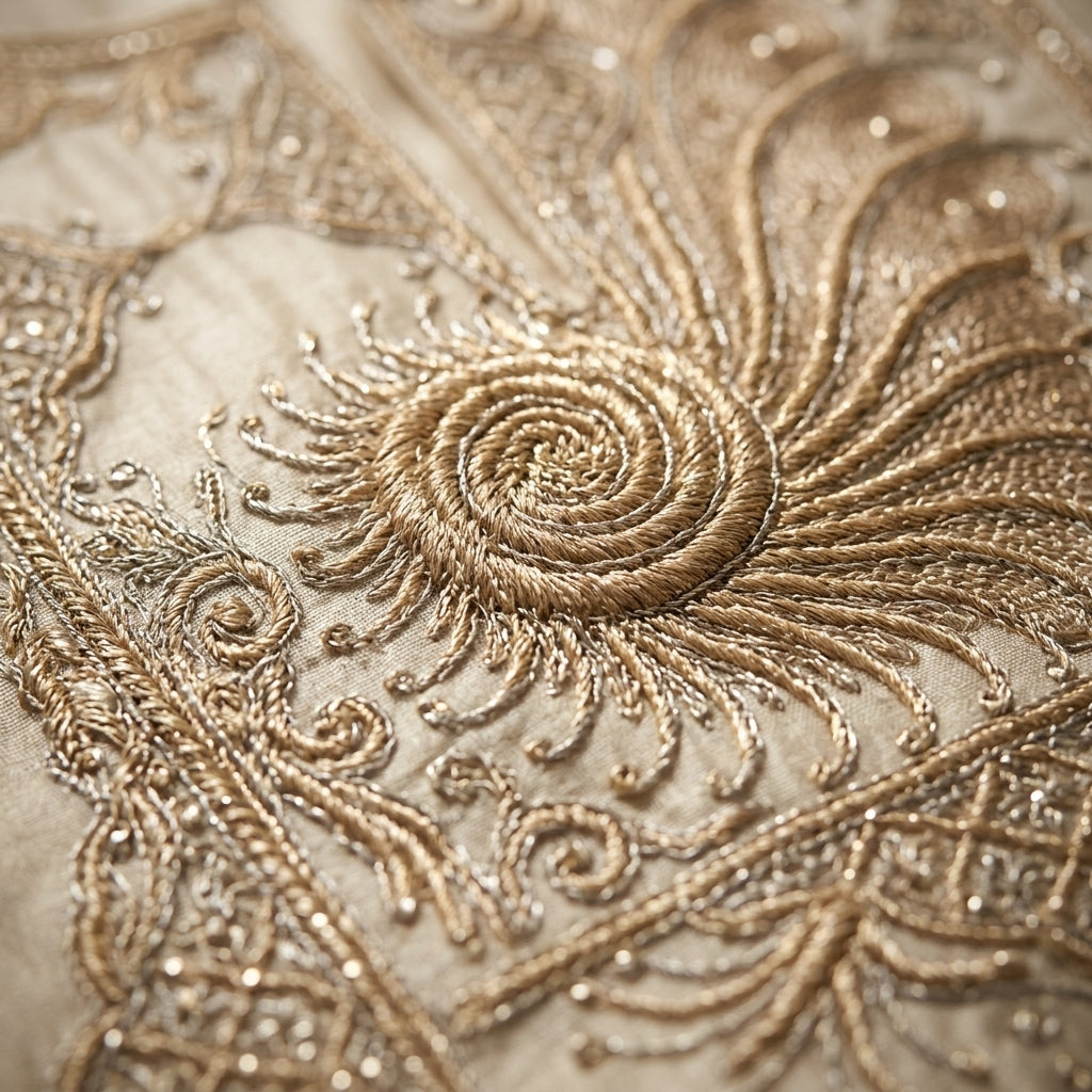 Customised Chanderi Embroidered set