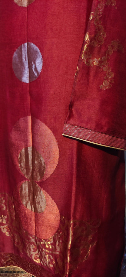 Semi Stitched Formal Chanderi suitset VISHAL KAPUR