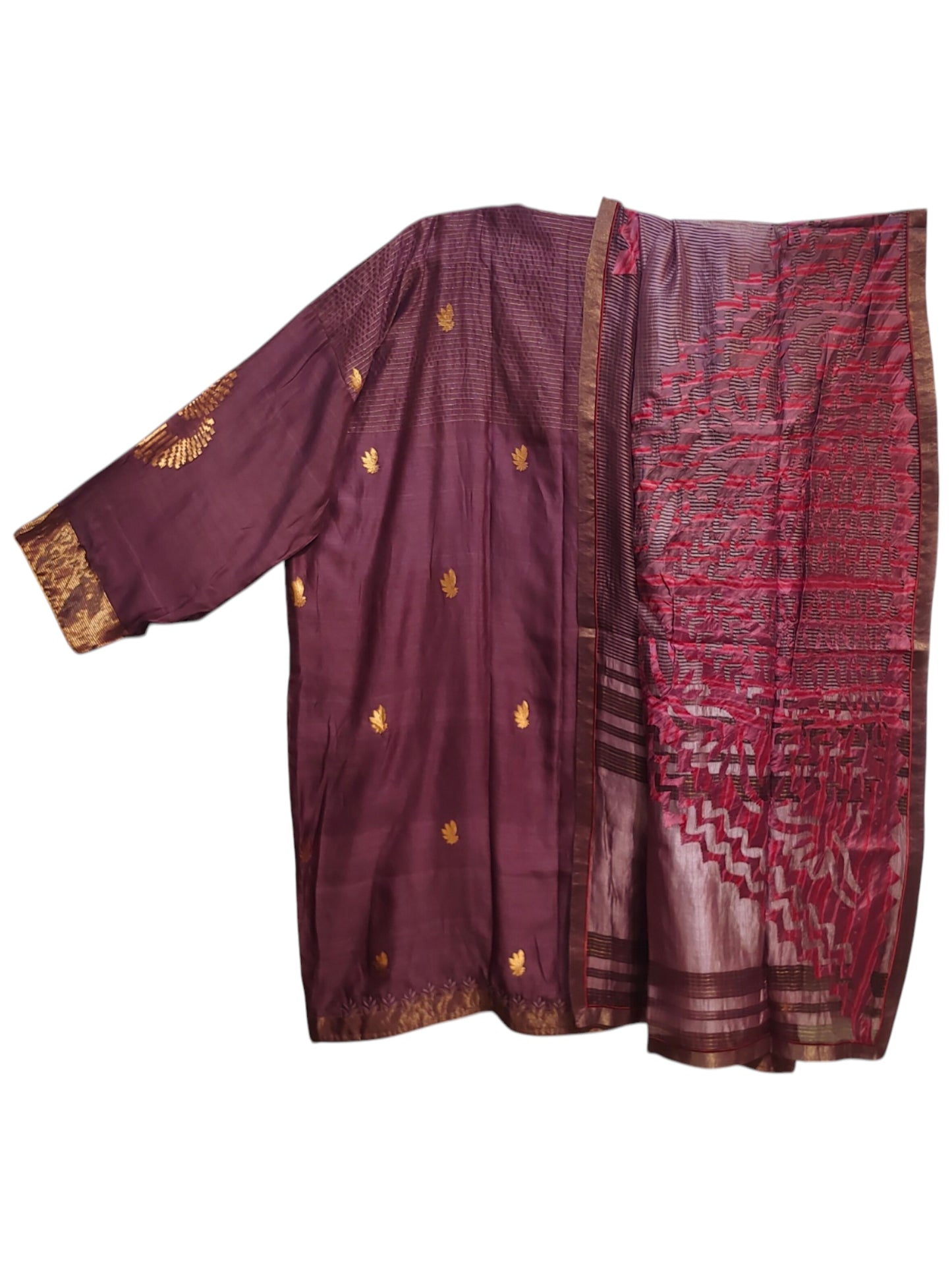 Semi Stitched Chanderi Formal Suitset