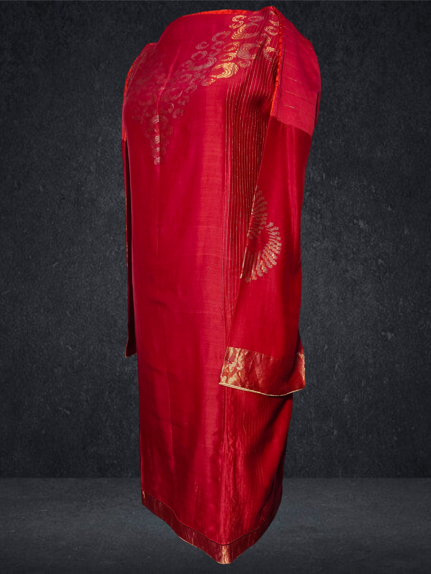 Semi Stitched Formal chanderi Suitset