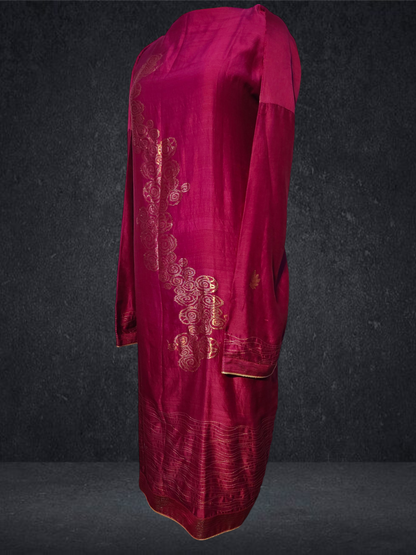 Semi Stitched Formal chanderi Suitset