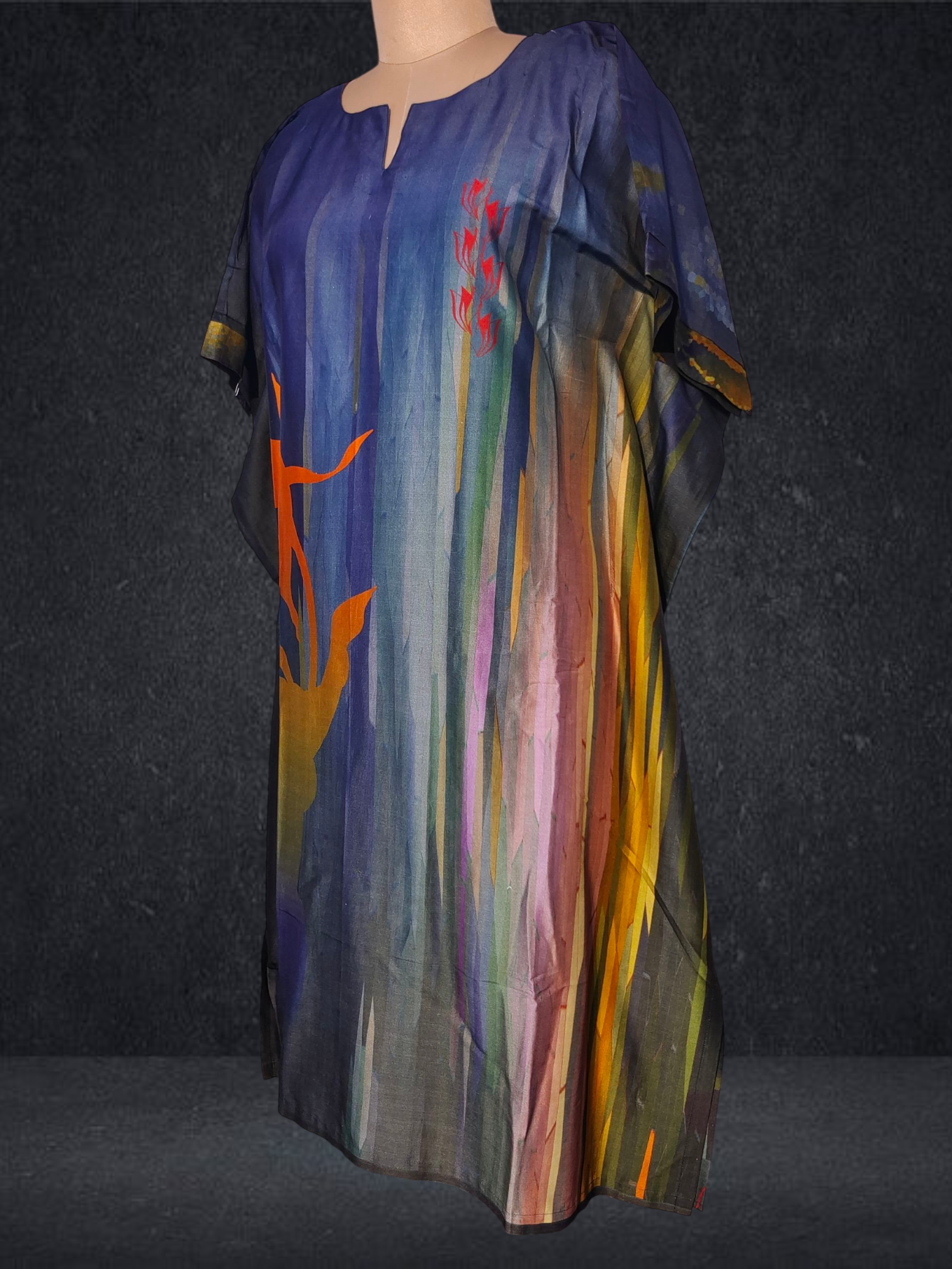 Stitched Chanderi Digital Printed Kaftan VISHAL KAPUR STUDIO