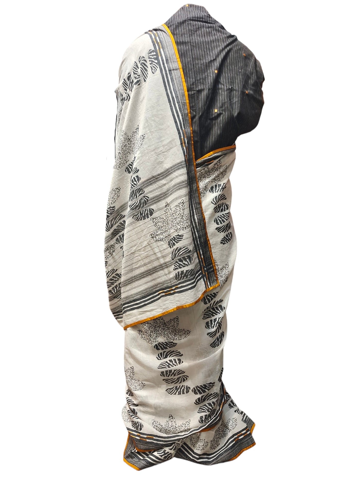 Cotton Casual Block Printed Saree