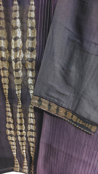 Semi Stitched Chanderi Formal Suitset