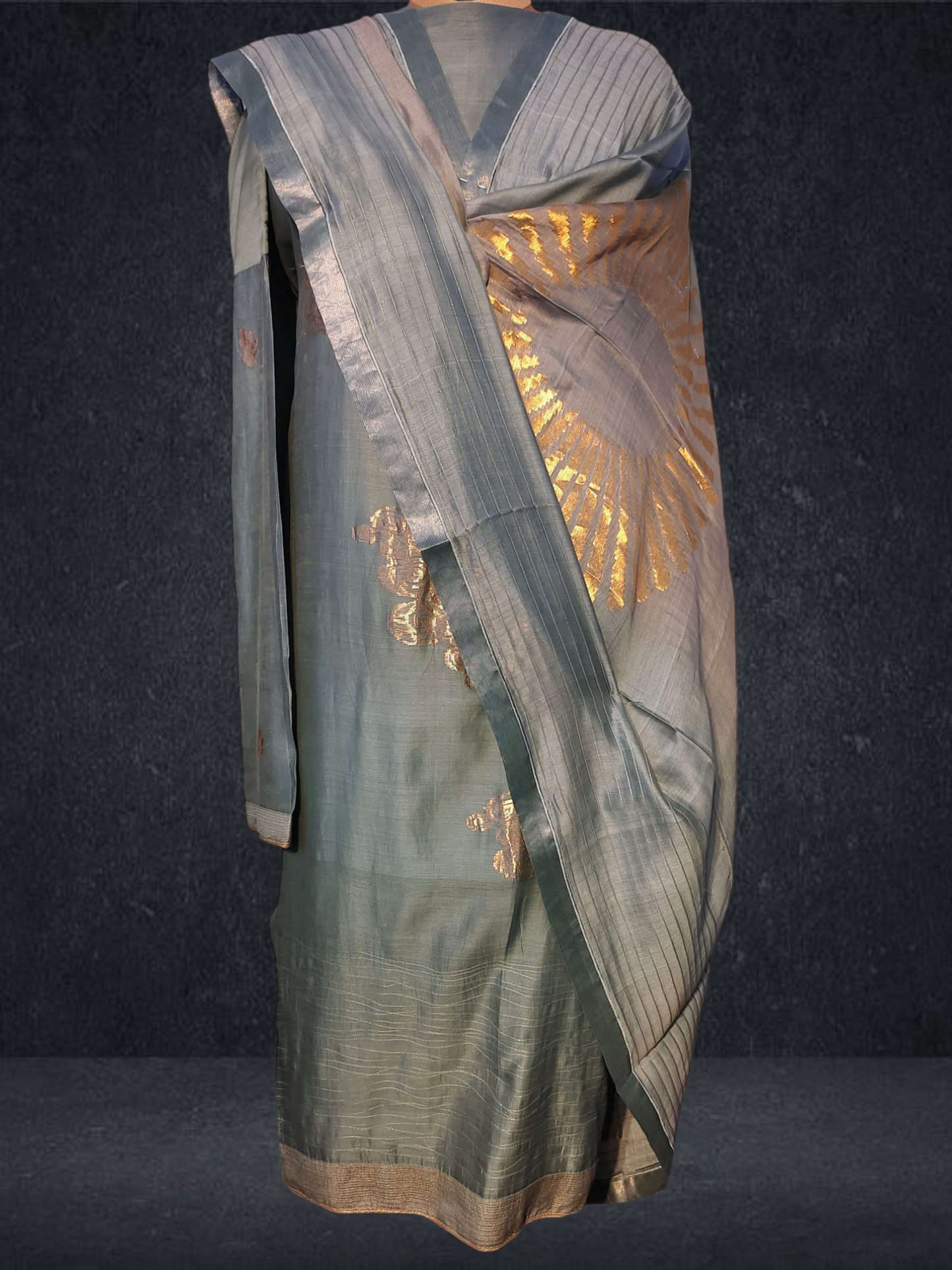 Semi Stitched Formal chanderi Suitset