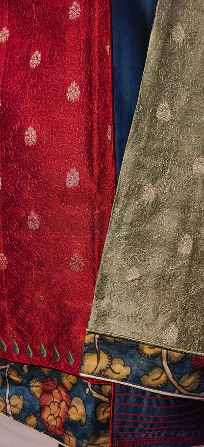 Semi Stitched Kalamkari Short Tunic VISHAL KAPUR STUDIO