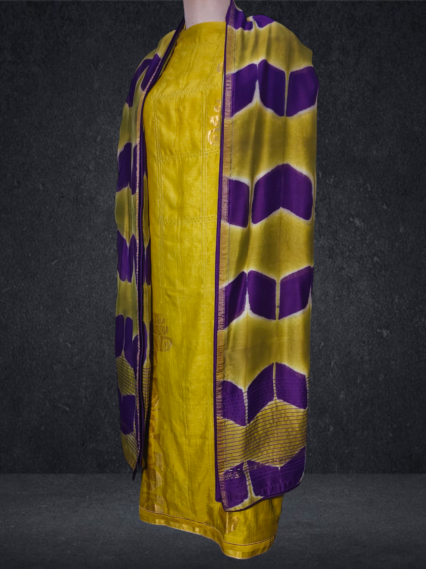 Semi Stitched Formal chanderi Suitset VISHAL KAPUR