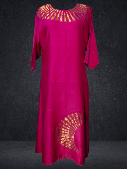 Stitched Chanderi Long Dress VISHAL KAPUR STUDIO