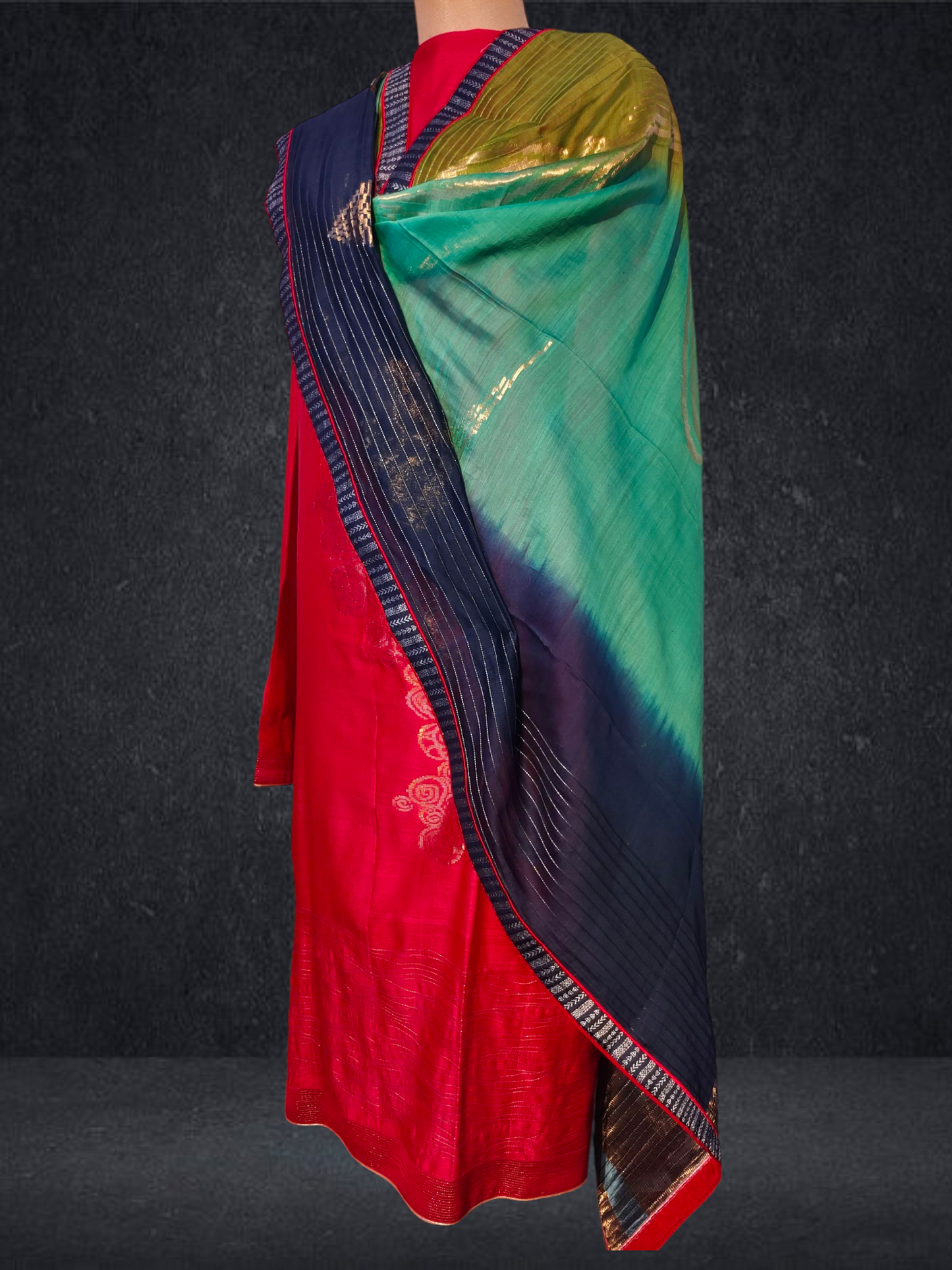 Semi Stitched Formal chanderi Suitset VISHAL KAPUR