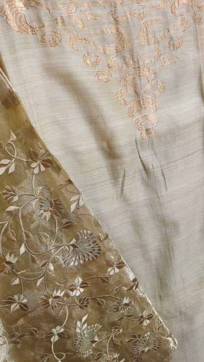 Semi Stitched Formal chanderi Suitset